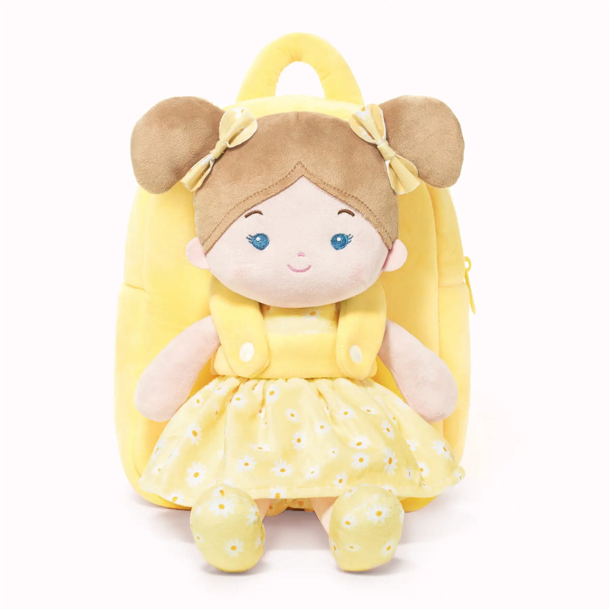 Personalized Flora Belle Girl Doll Backpack - Yellow