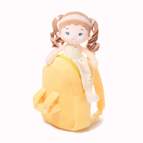 Personalized Daisy Girl Doll Backpack - Yellow