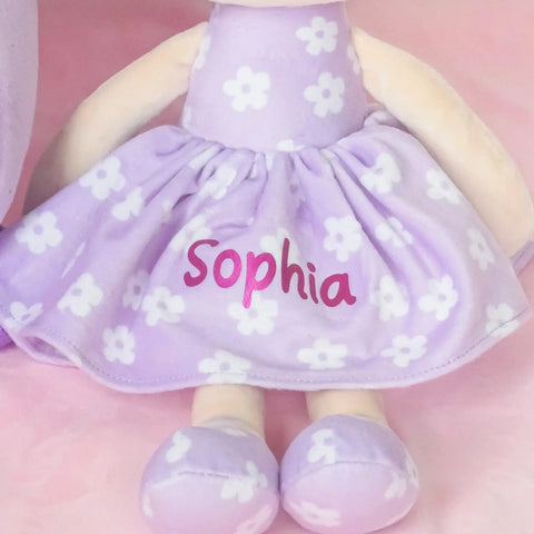 Personalized Flora Belle Doll Backpack - Purple