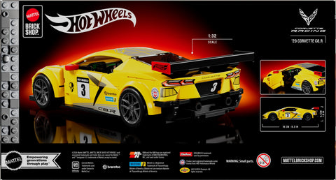 Mattel Brick Shop Hot Wheels ’20 Corvette C8.R Building Set