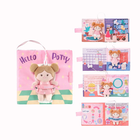Hello Potty for Girls - Personalized Montessori Soft Book