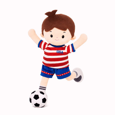Personalized Soccer Boy - USA (2 Skin Tones)