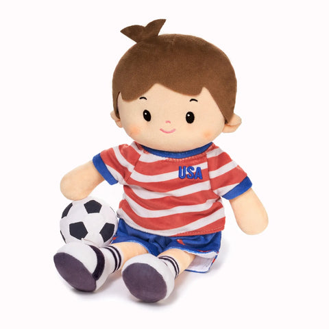 Personalized Soccer Boy - USA (2 Skin Tones)