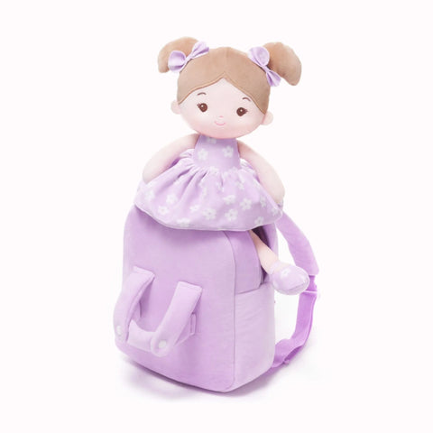 Personalized Flora Belle Doll Backpack - Purple