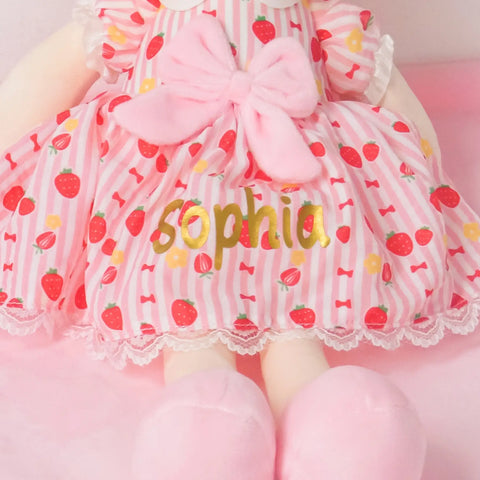 Personalized Strawberry Girl - Pink
