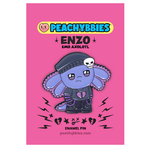Emo Axolotl Enamel Pin
