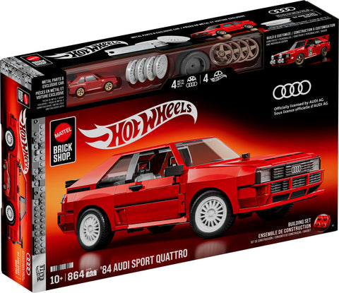 Mattel Brick Shop Hot Wheels '84 Audi Sport quattro Building Set