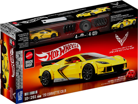 Mattel Brick Shop Hot Wheels ’20 Corvette C8.R Building Set
