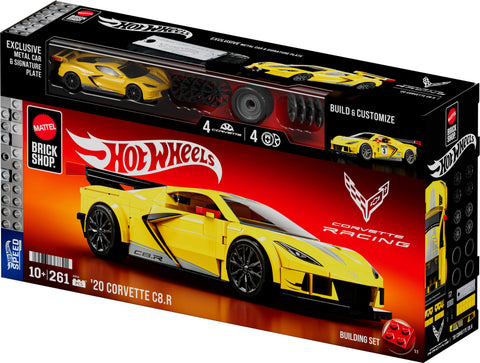 Mattel Brick Shop Hot Wheels ’20 Corvette C8.R Building Set