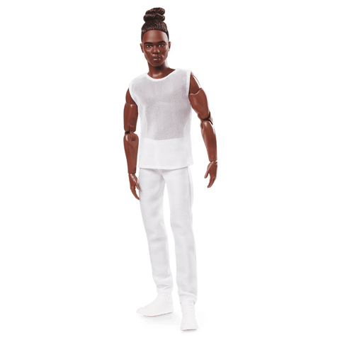 Barbie Looks Ken Doll (Brunette with Braids & Bun Hairstyle)