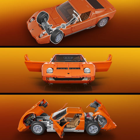Mattel Brick Shop Hot Wheels Lamborghini Miura P400 SV Collectible Building Set