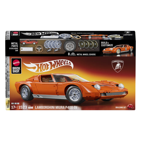 Mattel Brick Shop Hot Wheels Lamborghini Miura P400 SV Collectible Building Set