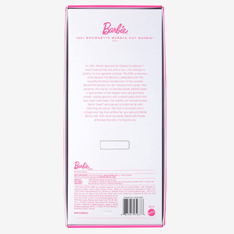 1961 Brownette Bubble Cut Barbie Doll Reproduction