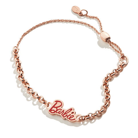 Alex and Ani Barbie Name Plate Pull Chain Bracelet